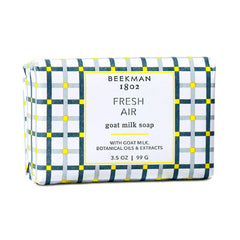 Beekman 1802 Fresh Air soap bar – front view, nourishing goat milk for sensitive skin.