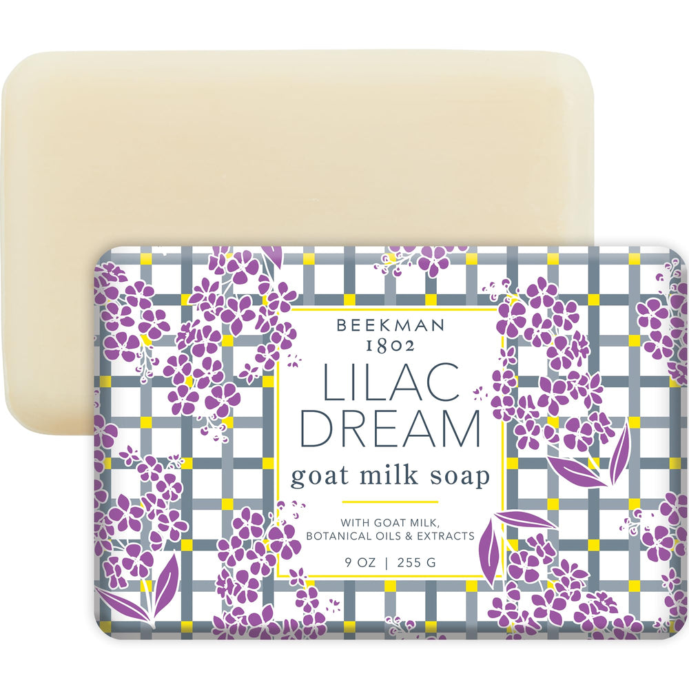 Beekman 1802 Lilac Dream packshot showing the nourishing goat milk bar