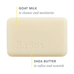 Beekman 1802 Lilac Dream soap bar with lilac hue; ideal for everyday cleansing.
