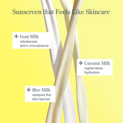 Beekman 1802 Solar Milk SPF 50 packaging label highlights broad spectrum protection.