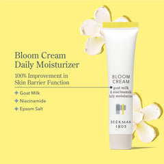 Beekman 1802 Bloom Cream goat milk jar texture swirl ready for daily use.