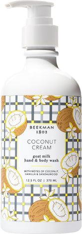 Beekman 1802 Goat Milk Hand Wash coconut cream bottle for gentle cleansing