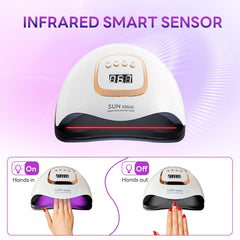 BEENLE 380W UV LED nail lamp side view highlighting compact footprint