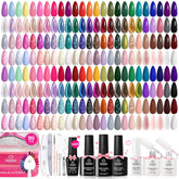 Beetles 119 PCS gel set bottle display shows full color range for versatile nail art