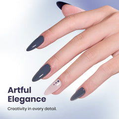 Beetles 15ml dark-grey gel polish ideal for long-lasting color.