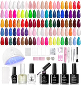 Beetles 85 Pcs Gel Nail Kit with UV Light enables at-home salon-quality nails.