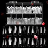 Beetles acrylic nails kit contents showing 500 tips for DIY extensions