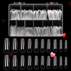 Beetles acrylic nails kit contents showing 500 tips for DIY extensions