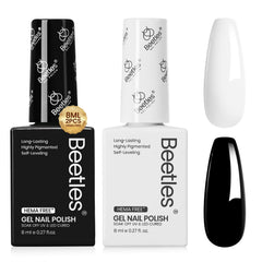 Beetles Black gel polish bottle shown for quick shade recognition and easy selection.
