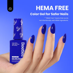 Beetles blue gel polish swatches display royal navy color accuracy on skin