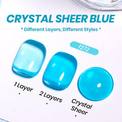 Beetles blue jelly gel layer build illustrating opacity with multiple coats