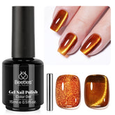 Beetles Brown Cat Eye Gel Polish amber glint for warm fall vibes