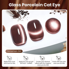 Beetles Brown Cat Eye Gel Polish magnet effect creates depth with a magnetic swirl