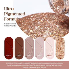 Beetles Brown Gel Polish neutral gray bottle complements cool tones