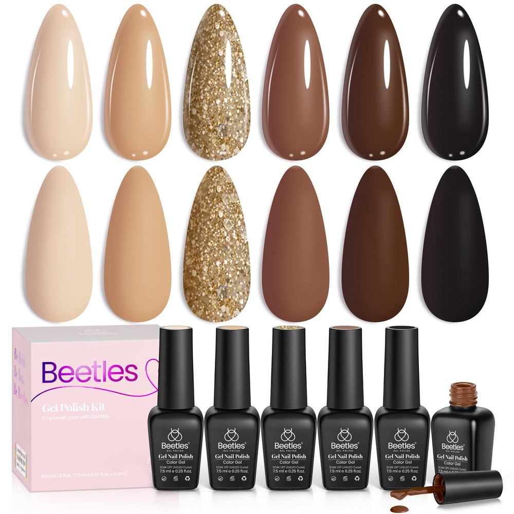 Beetles Brown Gel Polish pack highlighting warm tones for elegant nails