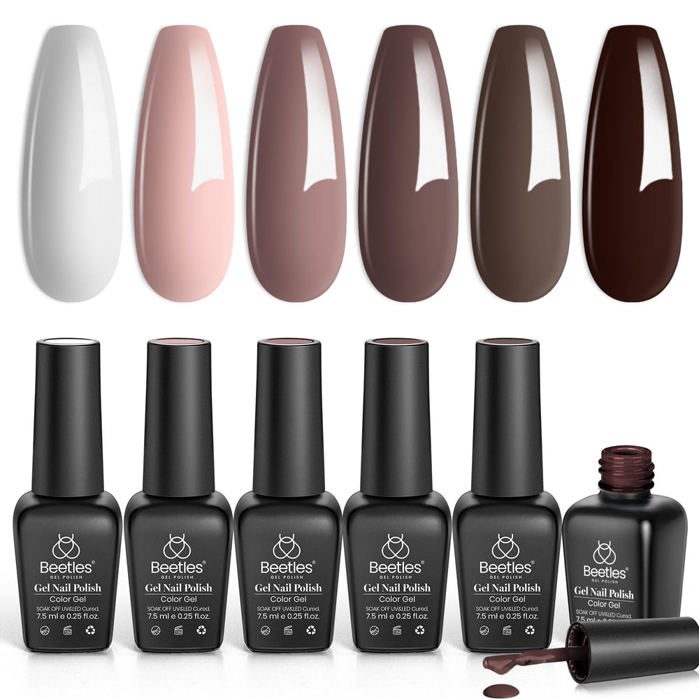 Beetles Caramel Cappuccino gel polish for a rich, long-lasting manicure