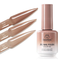 Beetles Brown Jelly Gel Nail Polish in soft brew for everyday nude-brown nails