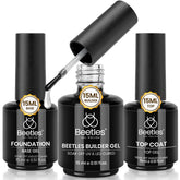 Beetles builder gel 15ml applied for smooth nail extension.