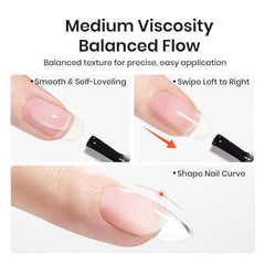 Beetles Builder Gel nails extension progress to create an apex.
