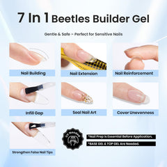 Beetles Builder Gel Set application shot showing smooth self-leveling flow.