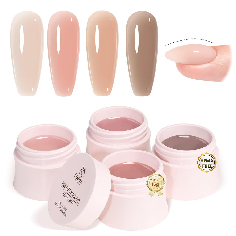 Beetles Chestnut Breeze builder gel set front view for easy sculpting and color testing
