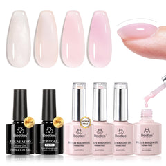 Beetles Builder Gel Set nude shades for durable at-home nail design