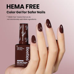 Beetles Burgundy Gel Polish swatch displays deep wine hue with smooth coverage