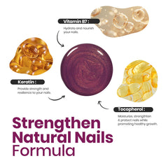 Beetles burgundy red polish brush applying smooth, even coverage.