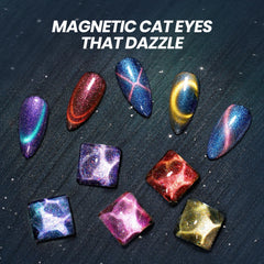 Beetles Cat Eye Gel Nail Polish Set with magnet for custom cat eye line effects