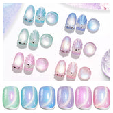 Beetles Cat Eye pink gel polish with magnetic shimmer for home salon-quality nails