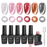 Beetles Cat Eye Gel Polish porcelain glow adds a sophisticated, shimmering ceramic finish for chic nails.