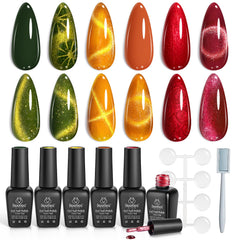 Beetles Cat Eye gel polish palette for versatile DIY nails