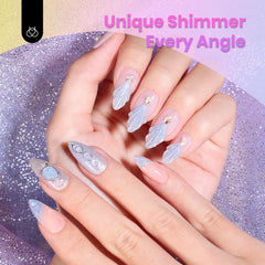 Beetles Cat Eye Gel Polish F728 delivers purple chameleon shimmer with magnet effect.