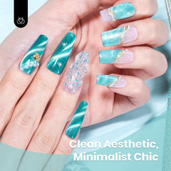 Beetles Cat Eye magnet application demonstrates customizable shimmer effects