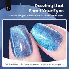 Beetles Cat Eye Gel Polish magnet usage enables versatile nail design options.