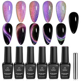 Beetles Cat Eye polish set packaging with magnet for at-home nails.