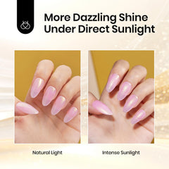 Beetles chrome-like pearl effect creates a delicate shimmer on any base color.