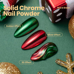 Beetles Chrome Nail Powder dual-color palette for versatile nail art