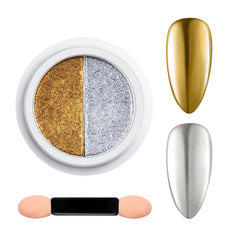 Beetles chrome nail powder gold and silver palette for a dazzling mirror finish.