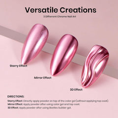Beetles Chrome Nail Powder Pearlescent Purple for vibrant iridescent nails