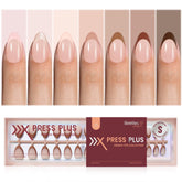 Beetles Cocoa Mousse French nails set for at-home salon look