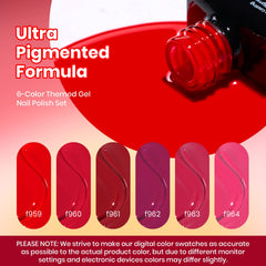 Beetles Crimson Horizon gradient swatches show sunrise to sunset tones for creative looks.