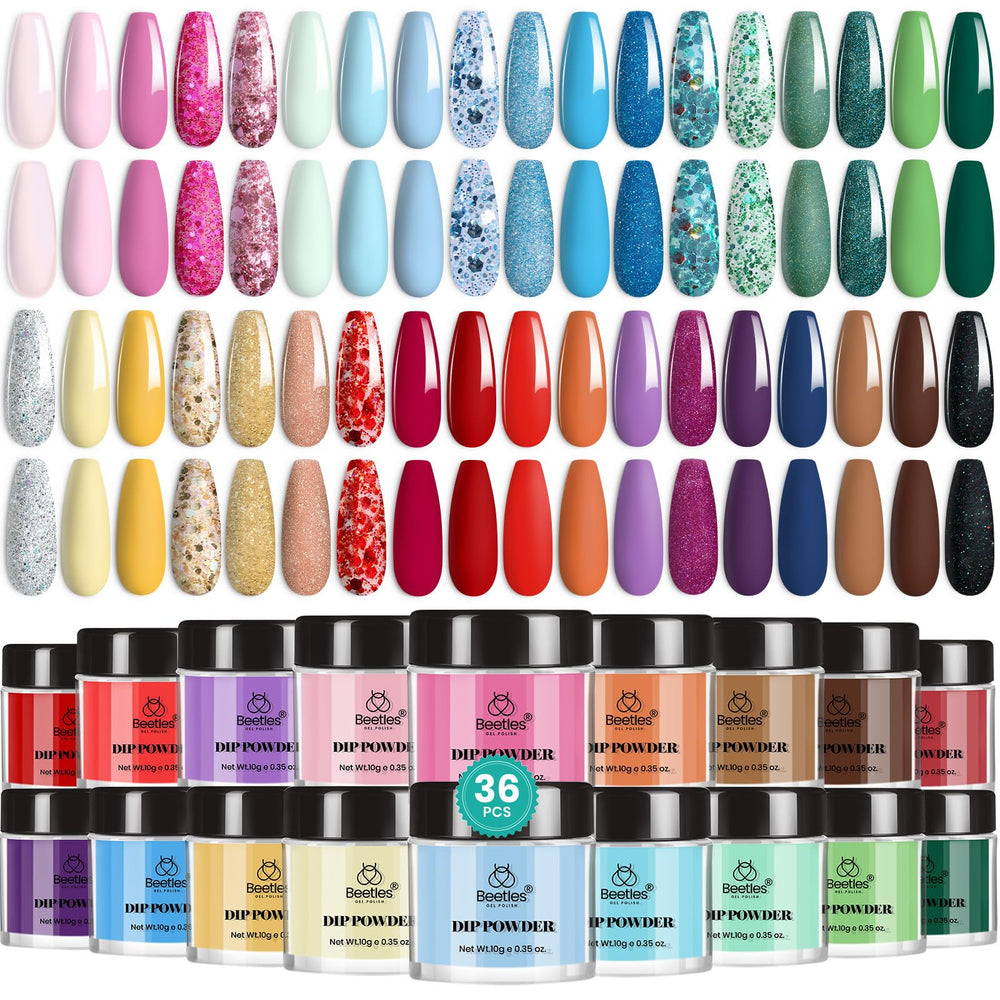 Beetles Dip Powder 36-color collection for versatile daily wear.