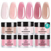 Beetles Dip Powder Kit with six nude-pink-brown colors for at-home salon results.