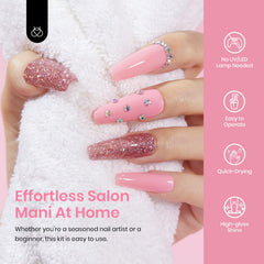 Beetles Gel Polish dip kit nail file shapes nails before dipping.