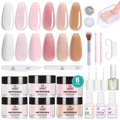 Beetles Dip Powder Nail Kit with 6 colors for versatile DIY manicures.