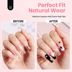 Beetles Etch-X half-cover tips with pre-etched finish for natural look