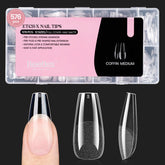 Beetles Etch X medium coffin full-cover nail tips for durable extensions