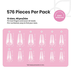 Beetles Etch X set includes 12 sizes for precise nail fit