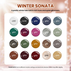 Beetles fall gel nail polish collection bottles showcasing 20 colors.